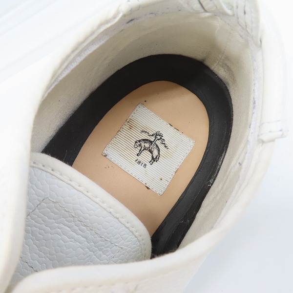 実際に弊社で買取させて頂いたBROOKS BROTHERS/ブルックスブラザーズ トリコロールライン レザースニーカー/7.5の画像 4枚目