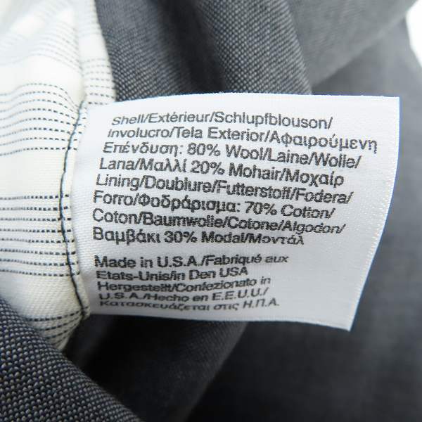 実際に弊社で買取させて頂いたBrooks Brothers/ブルックスブラザーズ 3Bテーラードジャケット ダークグレー系/BB3の画像 5枚目