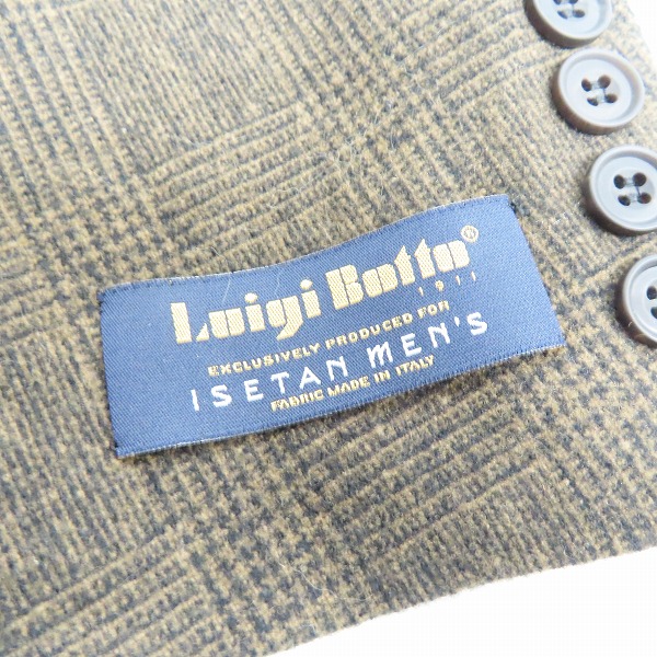 実際に弊社で買取させて頂いたato/アトウ×伊勢丹 ルイジボット社製 チェック柄 チェスターコート/46の画像 6枚目