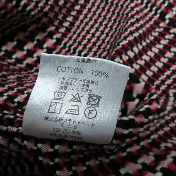 実際に弊社で買取させて頂いたR.J.B FLAT HEAD/フラットヘッド グレンチェックネルシャツ 40の画像 3枚目