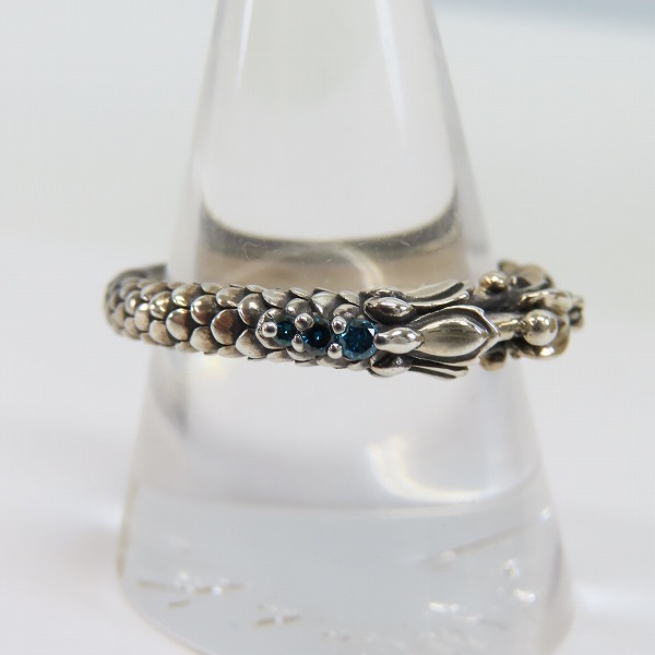 実際に弊社で買取させて頂いた【ギャラ付】Bloody Mary/ブラッディマリー 四神 - 青龍 リング ブルーダイヤ 25号の画像 6枚目