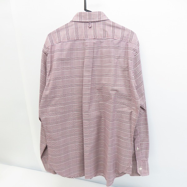 実際に弊社で買取させて頂いたBLACK FLEECE by Brooks Brothers/ブルックスブラザーズ ボタンダウンチェック長袖シャツ ブラウン系×ホワイト/BB4の画像 1枚目