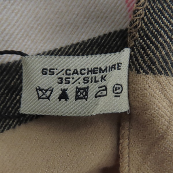 実際に弊社で買取させて頂いた【未使用】BURBERRY LONDON/バーバリーロンドン シルク混 チェック柄 マフラーの画像 5枚目