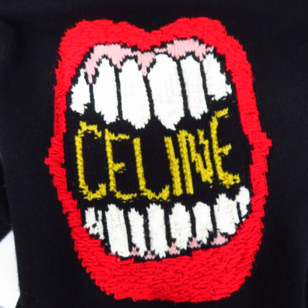 実際に弊社で買取させて頂いた【JPタグ】CELINE/セリーヌ 21SS エディ期 マウスロゴ刺繍ルーズクルーネックセーター 2A04L714M/Mの画像 5枚目