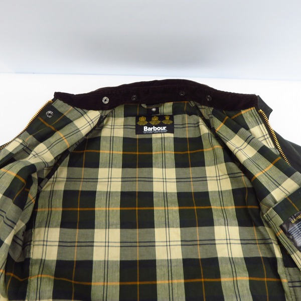 実際に弊社で買取させて頂いたBarbour/バブアー SL BEDALE スリムフィット ビデイル オイルドコットンジャケット 1902129/36の画像 8枚目