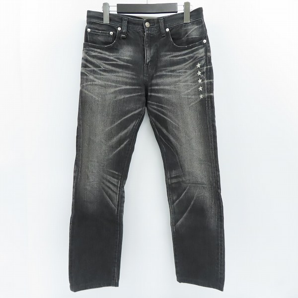 実際に弊社で買取させて頂いたユニフォームエクスペリメント 16AW FIVE STAR SLIM-FIT STRETCH DAMAGED JEANS ストレッチデニム UE-167008 /31