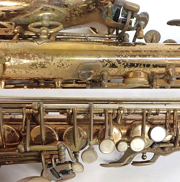 実際に弊社で買取させて頂いた★【使用感有】SELMER/セルマー アルトサックス MARK Ⅵ 彫刻有り フラセル 10万台 ビンテージ ハードケース付 の画像 6枚目