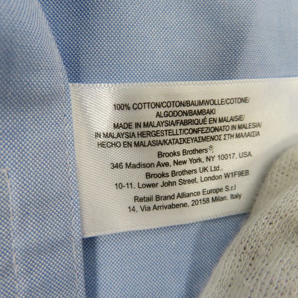 実際に弊社で買取させて頂いた【未使用】BROOKS BROTHERS /ブルックスブラザーズ L/S オックスフォードシャツ/16.5-33の画像 4枚目