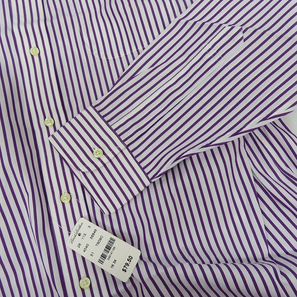 実際に弊社で買取させて頂いた【未使用】BROOKS BROTHERS /ブルックスブラザーズ L/S ストライプ ボタンダウンシャツ/16-34の画像 5枚目