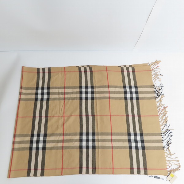 実際に弊社で買取させて頂いた【未使用】BURBERRY LONDON/バーバリーロンドン シルク混 チェック柄 マフラーの画像 1枚目