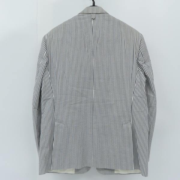 実際に弊社で買取させて頂いたBrooks Brothers/ブルックスブラザーズ ストライプ3Bテーラードジャケット ホワイト×ネイビー/BB3の画像 1枚目