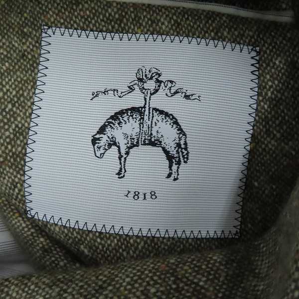 実際に弊社で買取させて頂いたBLACK FLEECE by Brooks Brothers/ブラックフリース ブルックスブラザーズ ツイード3Bジャケット カーキ系/BB3の画像 3枚目