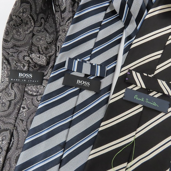 実際に弊社で買取させて頂いたHugo Boss/ヒューゴボス Paul Smith/ポールスミス ネクタイ 3点セットの画像 1枚目