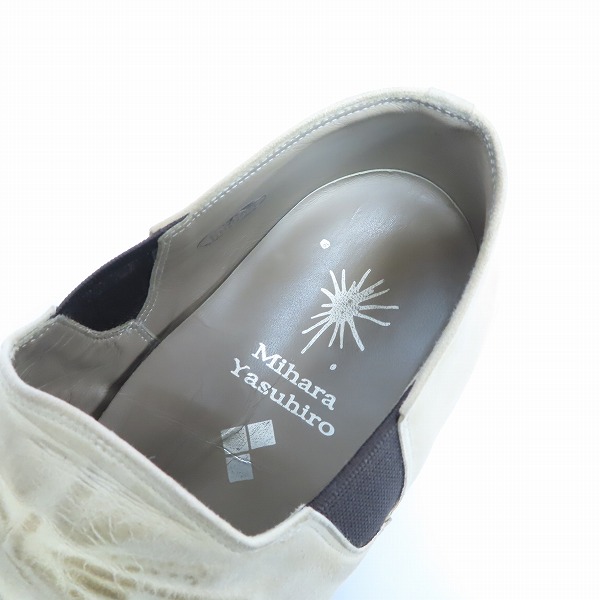実際に弊社で買取させて頂いたMIHARA YASUHIRO/ミハラヤスヒロ サイドゴア スリッポン 27.5の画像 4枚目
