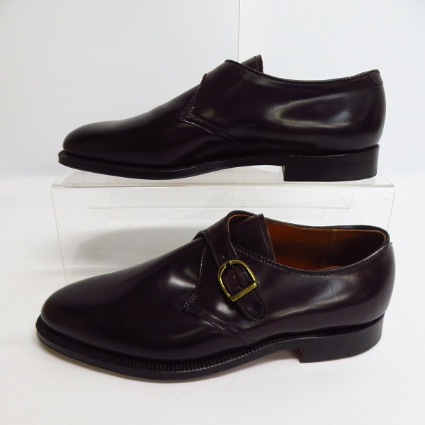 実際に弊社で買取させて頂いたBROOKS BROTHERS /ブルックスブラザーズ シングル モンクストラップ コードバン シューズ 04509/8.5Dの画像 3枚目