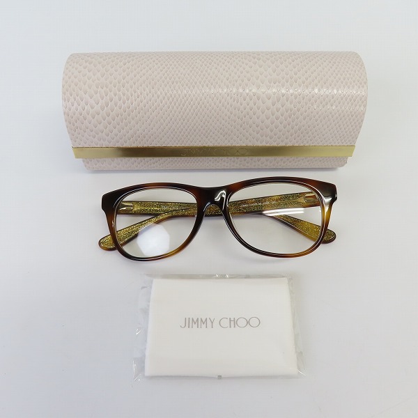 実際に弊社で買取させて頂いたJIMMY CHOO/ジミーチュウ スター 眼鏡/メガネフレーム 90 FGMの画像 9枚目