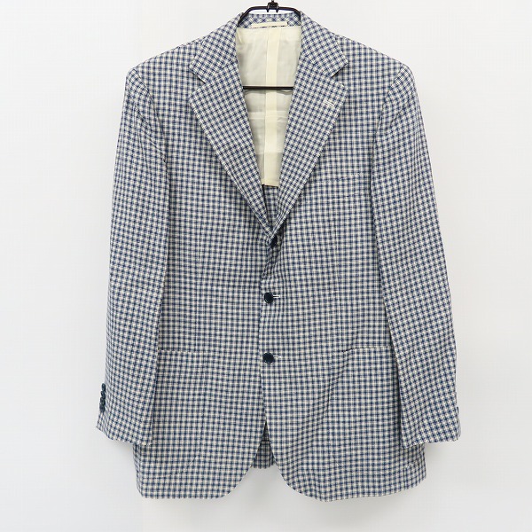 実際に弊社で買取させて頂いたSOVEREIGN/ソブリン UNITED ARROWS/ユナイテッドアローズ チェック 3B テーラードジャケット ブルー×ホワイト/52