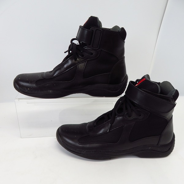 実際に弊社で買取させて頂いた【観賞用】PRADA/プラダ レザーハイカットシューズ 0341/8の画像 3枚目