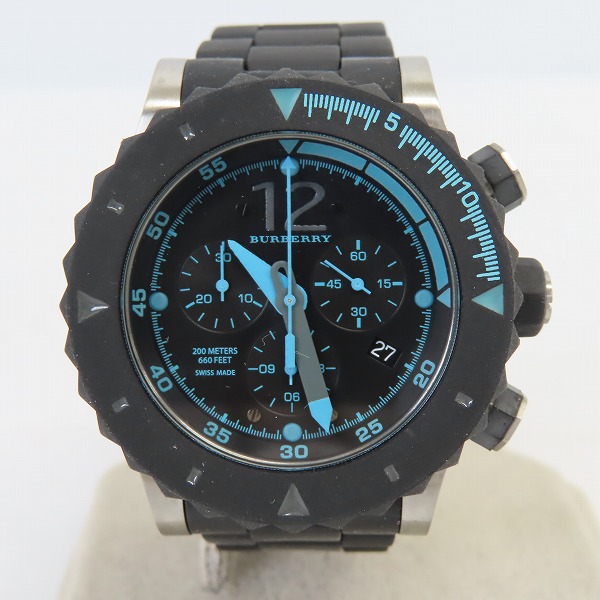 実際に弊社で買取させて頂いたBURBERRY/バーバリー クロノグラフ ダイバーズ ウォッチ/腕時計 BU7661【動作未確認】