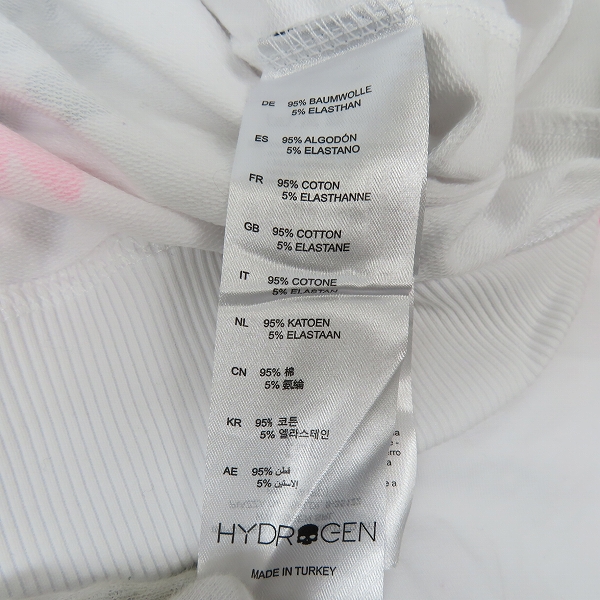 実際に弊社で買取させて頂いたHYDROGEN TENNIS/ハイドロゲン プルオーバーフーディー ホワイト/Mの画像 3枚目