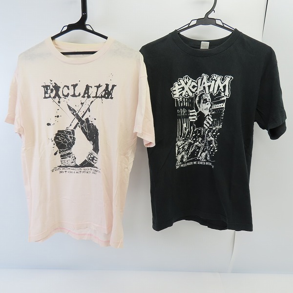 実際に弊社で買取させて頂いたEXCLAIM/エクスクレイム バンドTシャツ 2点セット M/L