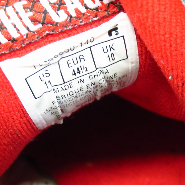 実際に弊社で買取させて頂いた【観賞用】FILA/フィラ THE CAGE/ザ ケージ スニーカー/US11の画像 5枚目