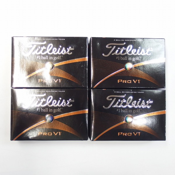 実際に弊社で買取させて頂いた【未使用/マーク入】Titleist/タイトリスト PRO V1 ゴルフボール 2ダースの画像 2枚目
