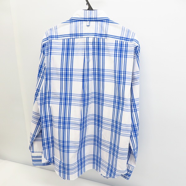 実際に弊社で買取させて頂いたBLACK FLEECE by Brooks Brothers/ブラックフリース ブルックスブラザーズ チェック長袖シャツ 白青/BB3の画像 1枚目