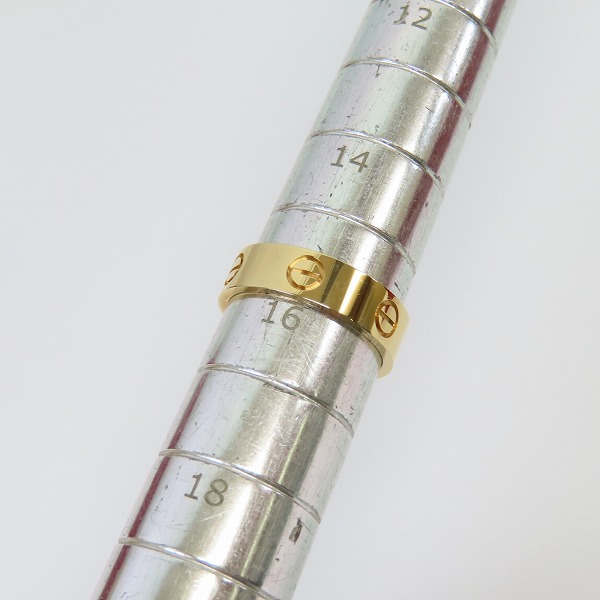実際に弊社で買取させて頂いた【ギャラ付き】Cartier/カルティエ LOVE ミニラブ リング  ゴールド/56の画像 6枚目