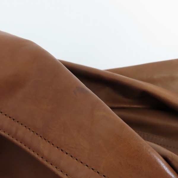 実際に弊社で買取させて頂いた【難有り】PRADA/プラダ レザー 2Bテーラードジャケット 48の画像 6枚目