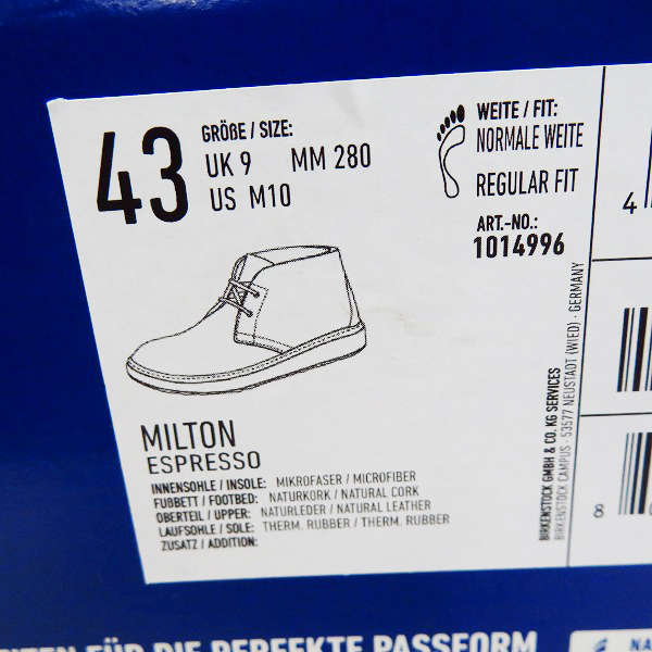 実際に弊社で買取させて頂いたBIRKENSTOCK/ビルケンシュトック MILTON 1014996/28.0の画像 8枚目
