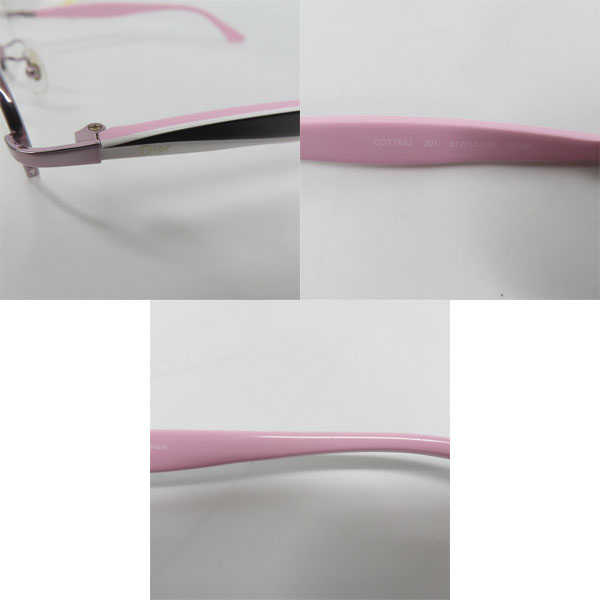 実際に弊社で買取させて頂いたChristian Dior/クリスチャンディオール メガネフレーム CD7765Jの画像 6枚目