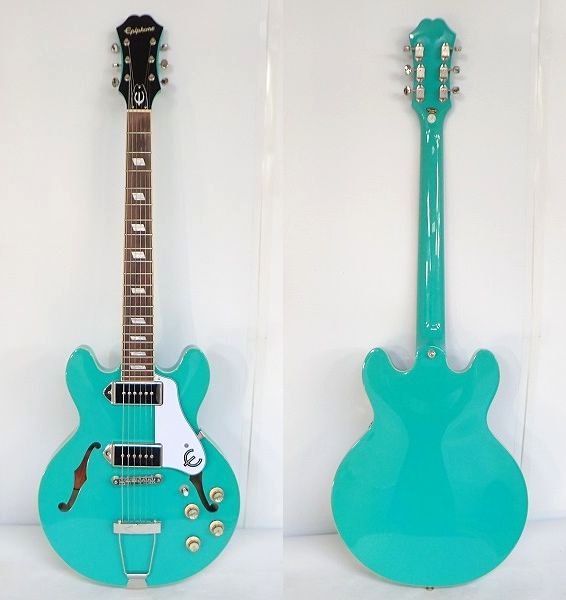 実際に弊社で買取させて頂いた★Epiphone/エピフォン Casino Coupe/カジノクーペ TQ エレキギター ソフトケース付の画像 1枚目