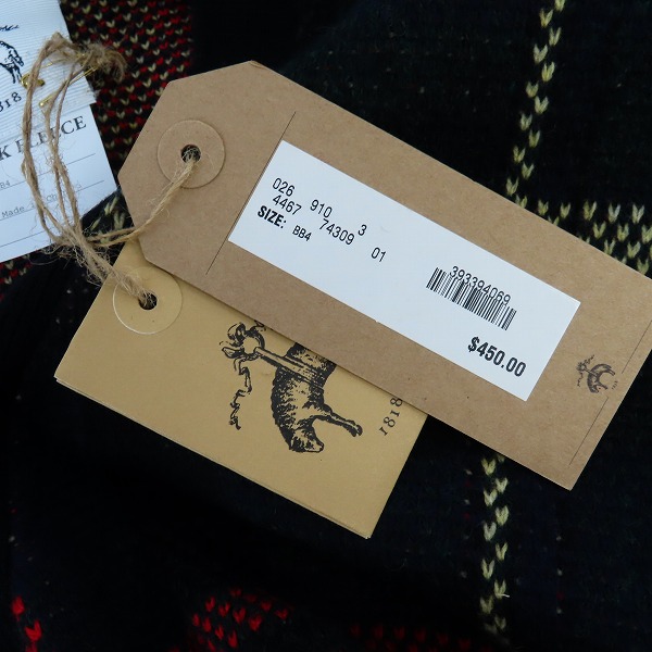 実際に弊社で買取させて頂いたBLACK FLEECE by Brooks Brothers/ブラックフリース ブルックスブラザーズ ウールニットチェックカーディガン/BB4の画像 4枚目