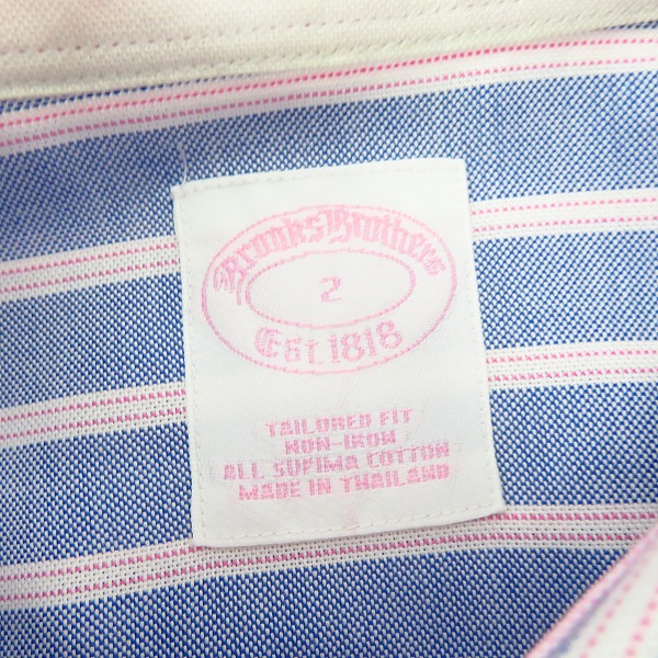 実際に弊社で買取させて頂いたBROOKS BROTHERS/ブルックスブラザーズ ストライプ柄 半袖シャツ/2の画像 2枚目