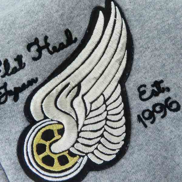 実際に弊社で買取させて頂いたTHE FLAT HEAD/フラットヘッド スウェット ジップブルゾン グレー 38の画像 6枚目