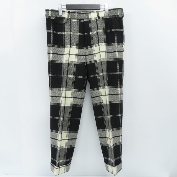 実際に弊社で買取させて頂いたBLACK FLEECE by Brooks Brothers/ブラックフリース ブルックスブラザーズ ウールチェックパンツ 黒白/BB3