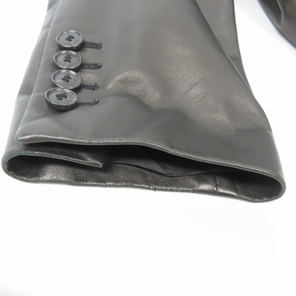 実際に弊社で買取させて頂いたHUGO BOSS/ヒューゴボス ラムレザー 1Bテーラードジャケット/50の画像 9枚目