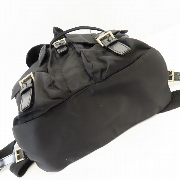 実際に弊社で買取させて頂いた【ジャンク】PRADA/プラダ VELA ミニバックパック/リュックサック ブラックの画像 2枚目