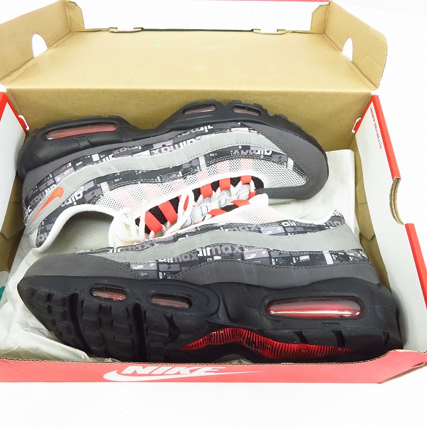 実際に弊社で買取させて頂いたNIKE×atmos/ナイキ×アトモス AIR MAX 95 WE LOVE NIKE/エアマックス95 スニーカー AQ0925-002/28の画像 6枚目