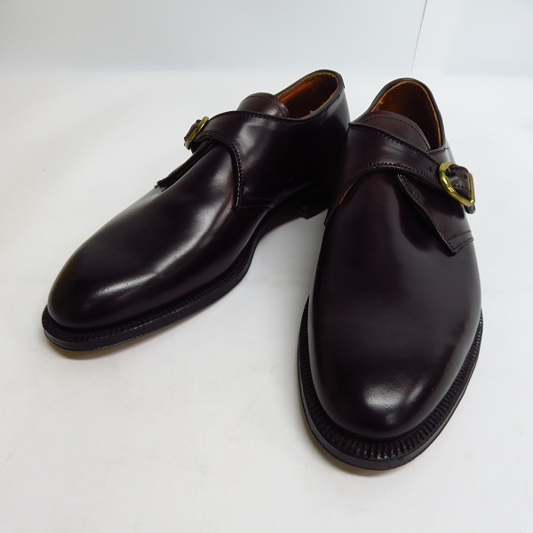 実際に弊社で買取させて頂いたBROOKS BROTHERS /ブルックスブラザーズ シングル モンクストラップ コードバン シューズ 04509/8.5D