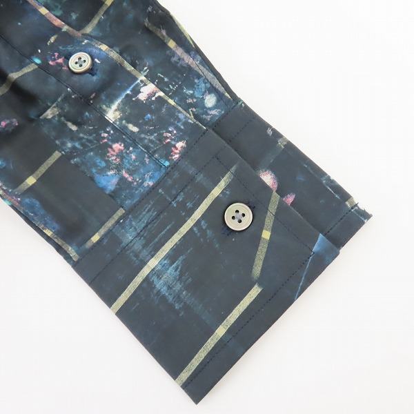 実際に弊社で買取させて頂いた【未使用】Paul Smith collection/ポールスミスコレクション チェック/ペイント総柄 長袖シャツ/Sの画像 5枚目