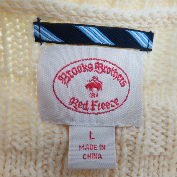 実際に弊社で買取させて頂いたBrooks Brothers/ブルックスブラザーズ ケーブルニット ベスト Lの画像 2枚目