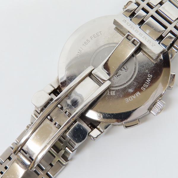 実際に弊社で買取させて頂いたBURBERRY/バーバリー ヘリテージ クロノグラフ BU1366【動作未確認】の画像 5枚目