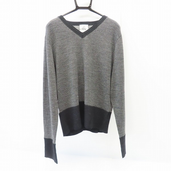 実際に弊社で買取させて頂いたBLACK FLEECE by Brooks Brothers/ブラックフリース ブルックスブラザーズ Vネックウールニット/BB4