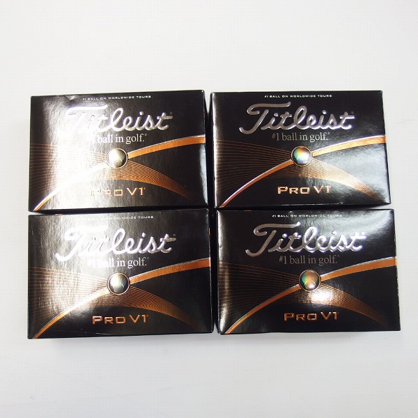 実際に弊社で買取させて頂いた【未使用/マーク入り】Titleist/タイトリスト PRO V1 ゴルフボール 2ダースの画像 2枚目