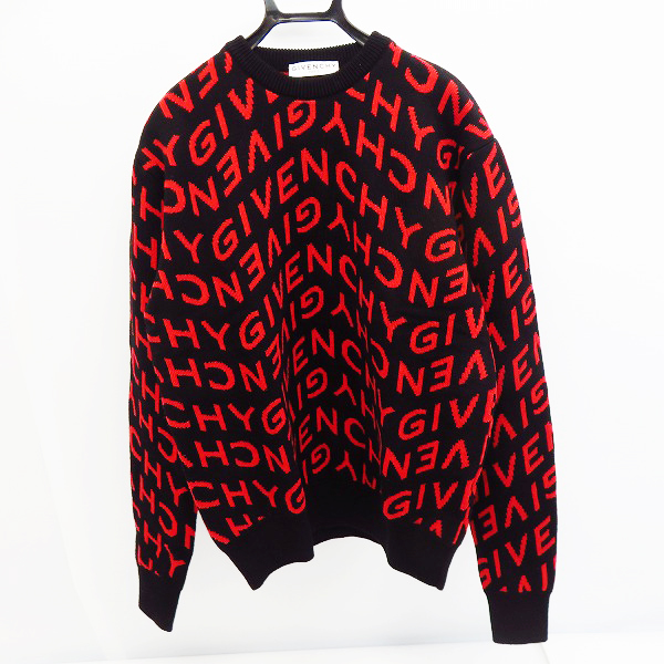 実際に弊社で買取させて頂いた【JPタグ】GIVENCHY/ジバンシィ 21SS 総柄ロゴ クルーネック ニットセーター BM90EQ4Y7G/XS