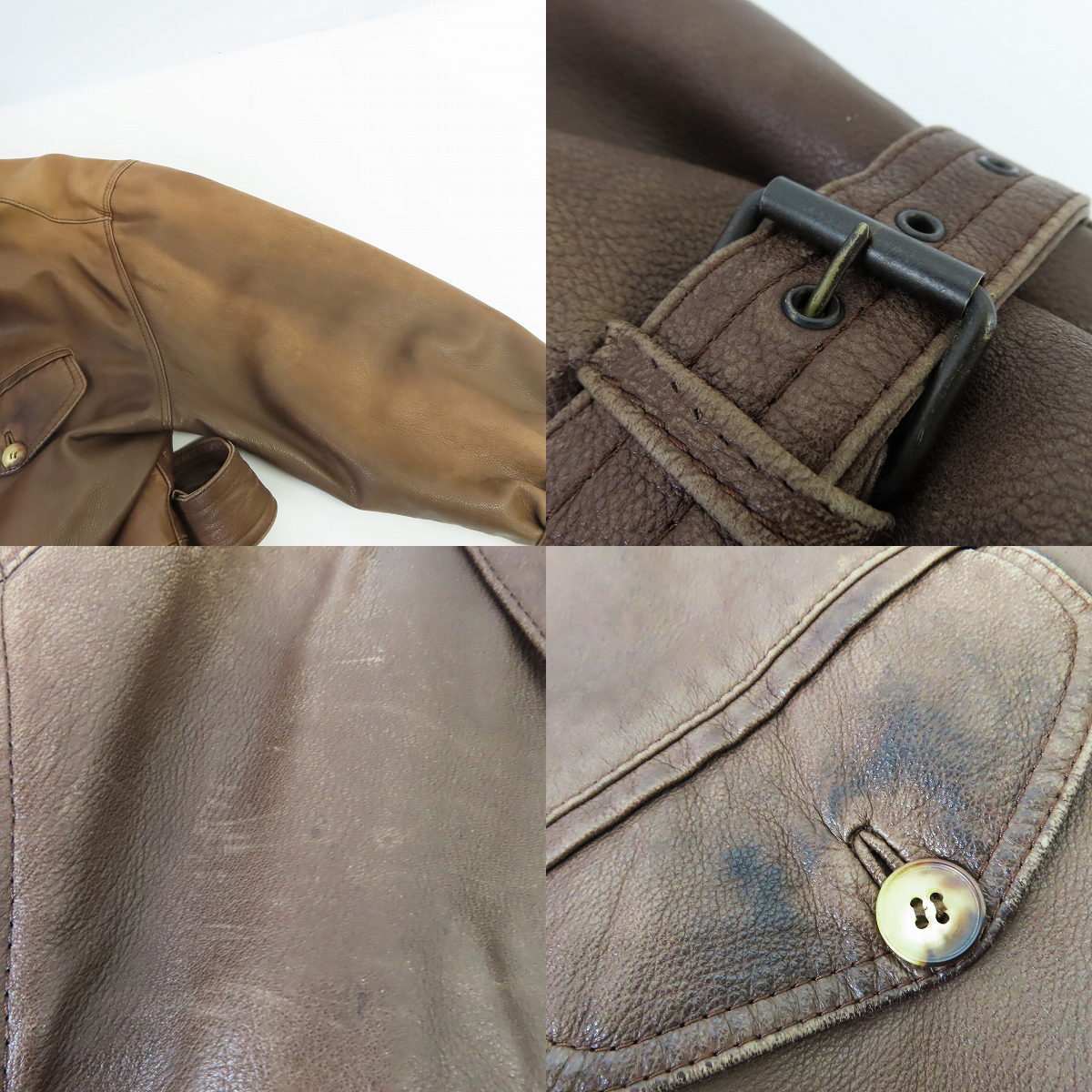 実際に弊社で買取させて頂いたLOEWE/ロエベ 1846 ジャケット ブラウン系/48の画像 6枚目