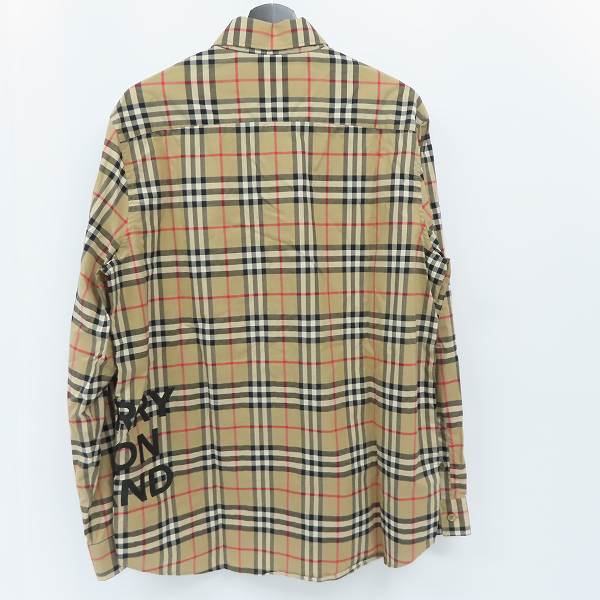 実際に弊社で買取させて頂いた【JPタグ】BURBERRY/バーバリー 19SS ロゴプリントノバチェック長袖シャツ 8017567/Mの画像 1枚目