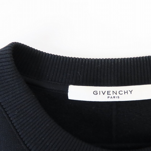 実際に弊社で買取させて頂いたGIVENCHY/ジバンシー  長袖 スウェット/トレーナー カットソー ブラック 17S 7333 653/XSの画像 6枚目